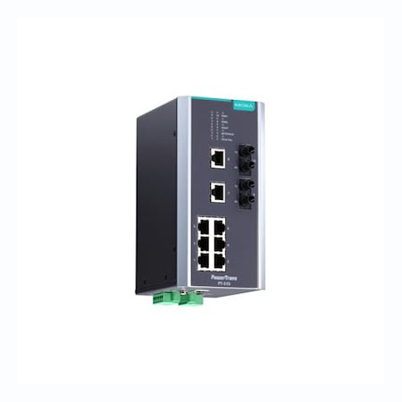 Moxa Iec 61850-3 Mgd Eth. Swtch W/ 8 10/100Baset(X)Ports, Pt-510-Mm-St-24 PT-510-MM-ST-24